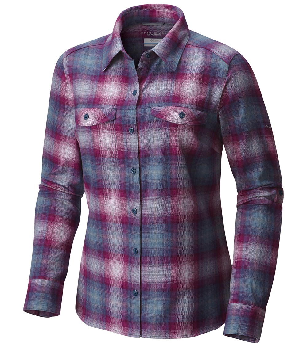 Columbia Womens Silver Ridge L/s Flannel Shirt Phoenix / Blue