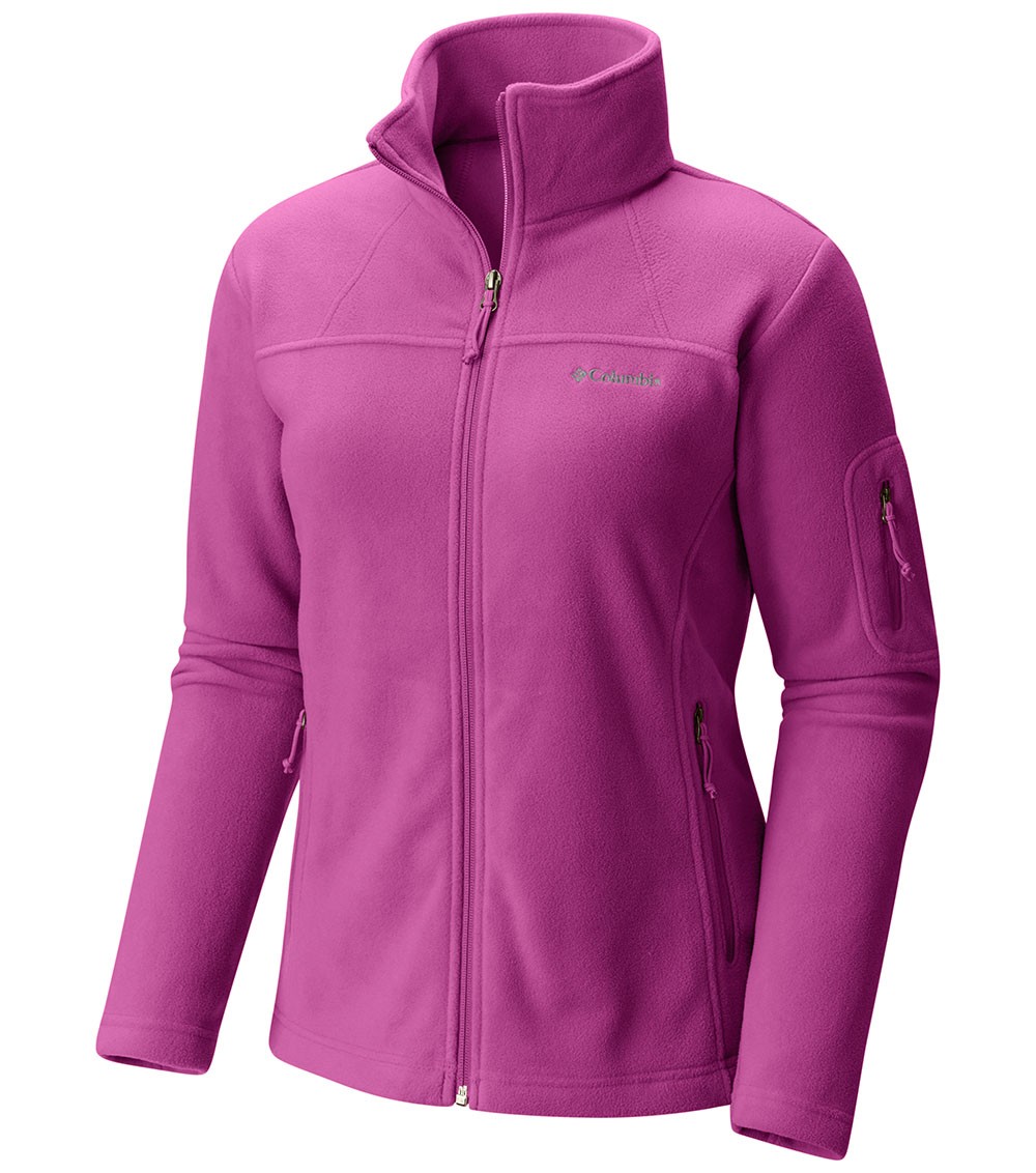 Columbia Womens Fast Trek Ii Full Zip Fleece Jacket Bright Lavender