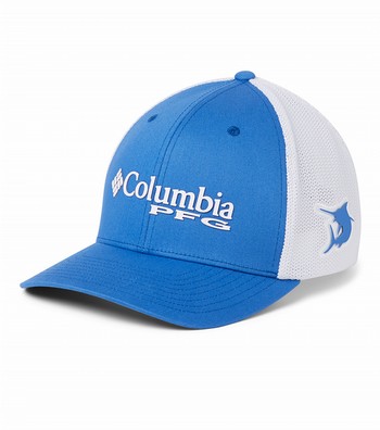 Columbia Unisex Pfg Mesh Ballcap Hat Vivid Blue