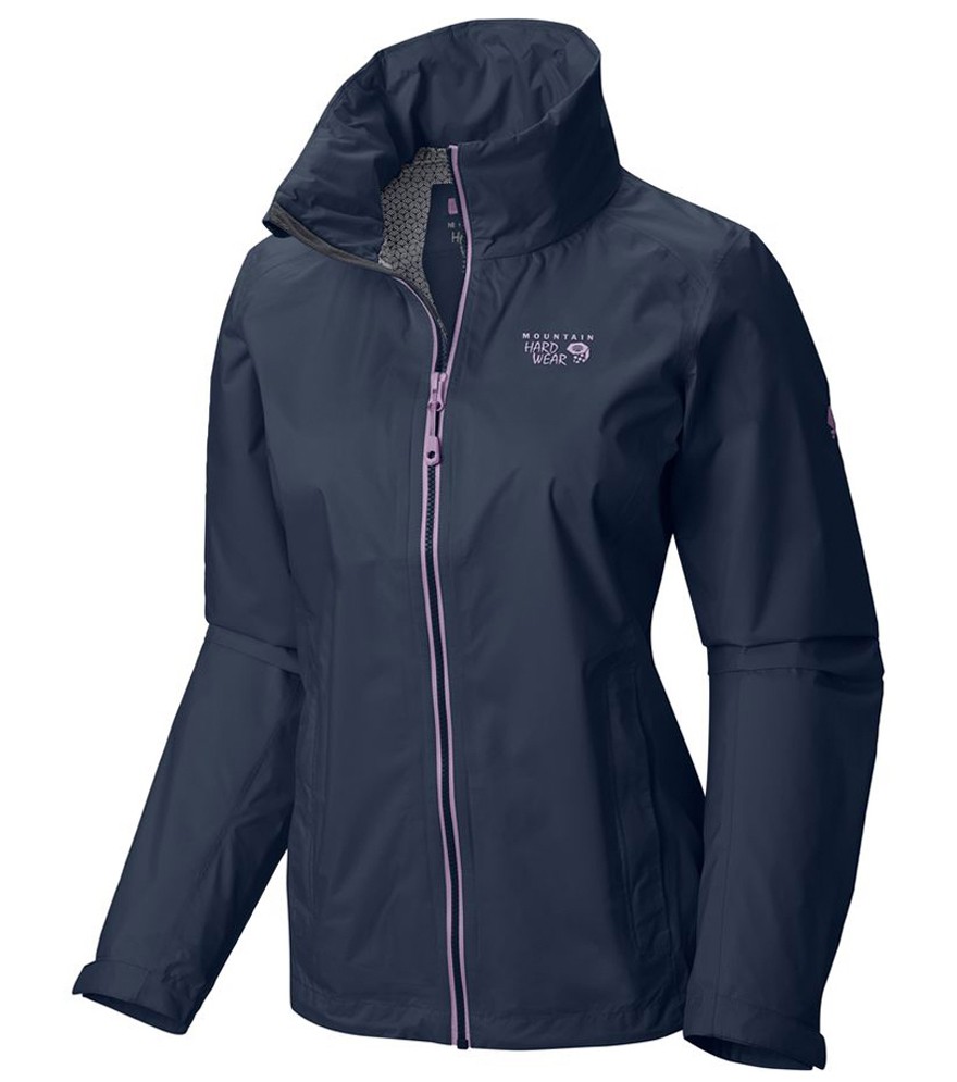 Mountain Hardwear Womens Plasmic Ion Rain Jacket Zinc / Phantom Purple